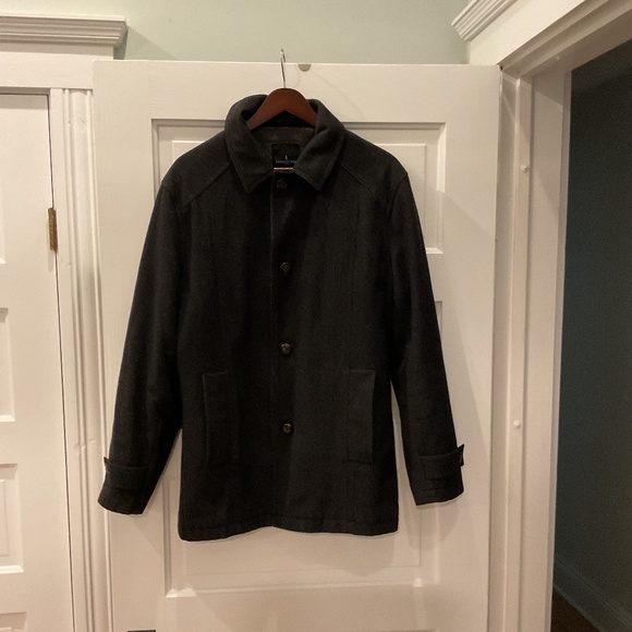 London Fog Men’s Wool Jacket Charcoal Size Medium - Picture 1 of 11